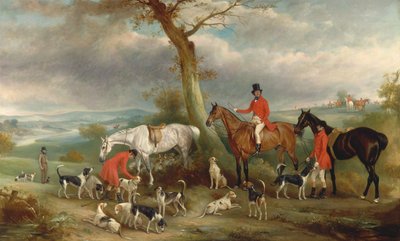 Thomas Wilkinson, M.F.H., con los Hurworth Foxhounds de John E. Ferneley